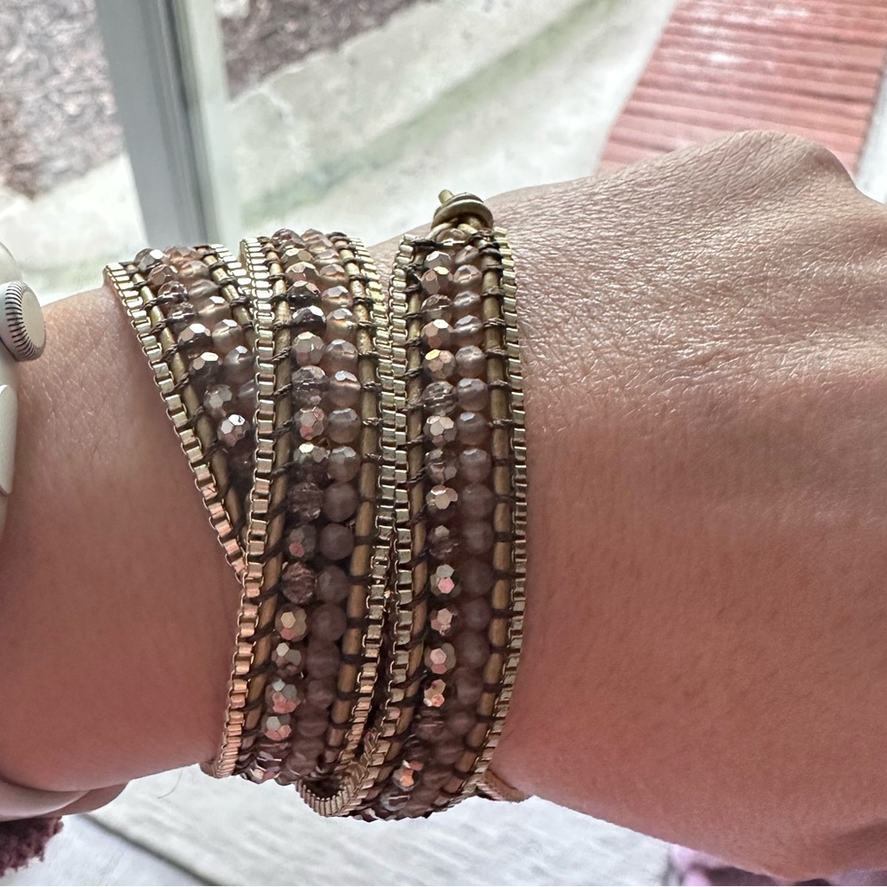 Nakamol Gold and Brown Wrap Bracelet